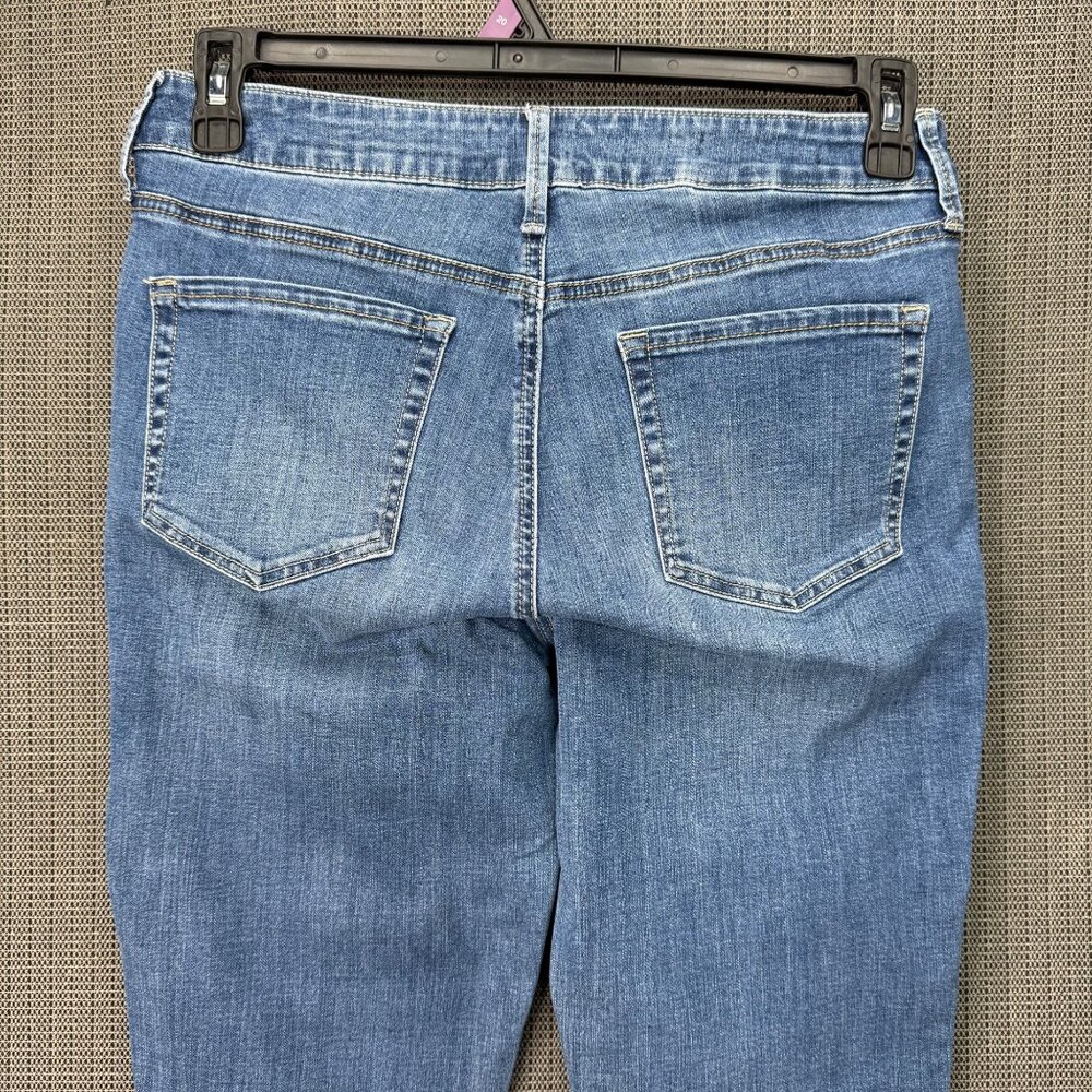 NYDJ Sheri Ankle Jeans Womens Size 8 Blue Light Wash Raw Hem Stretch Denim - Picture 10 of 11